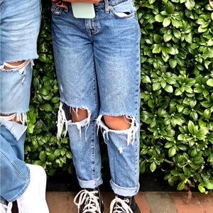 Forever 21 Girls Blue Distressed Jeans​